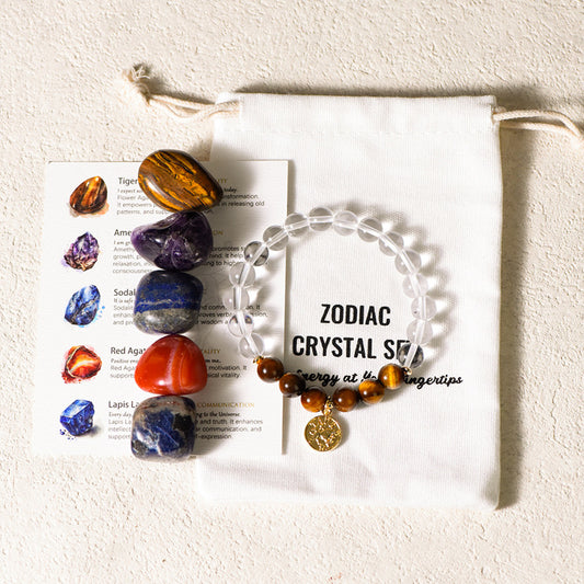 Twelve zodiac signs irregular polished gravel 12 zodiac signs set