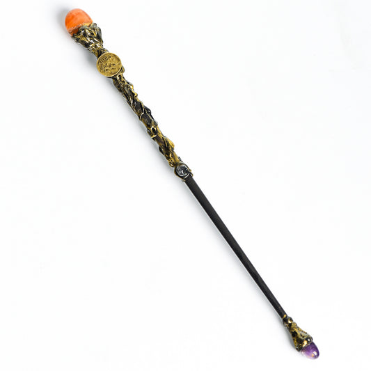 Natural crystal twelve constellations magic wand metal core wand