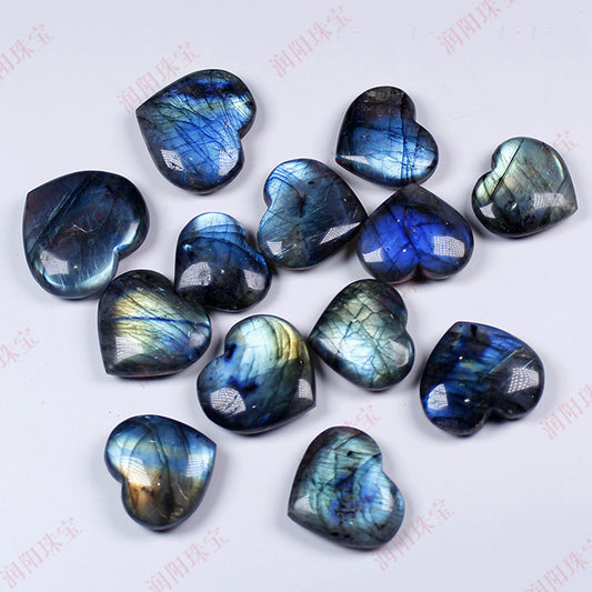 High quality labradorite heart